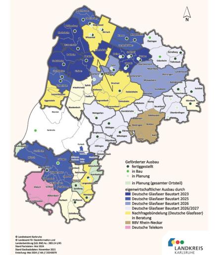 Breitbandausbau im Landkreis Karlsruhe